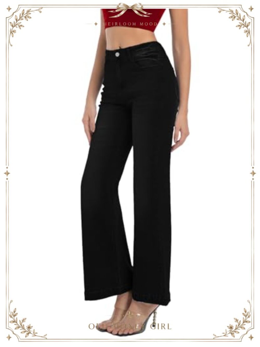 High Waisted Stretchy Flare Jeans Curvy Bootcut Denim Pants